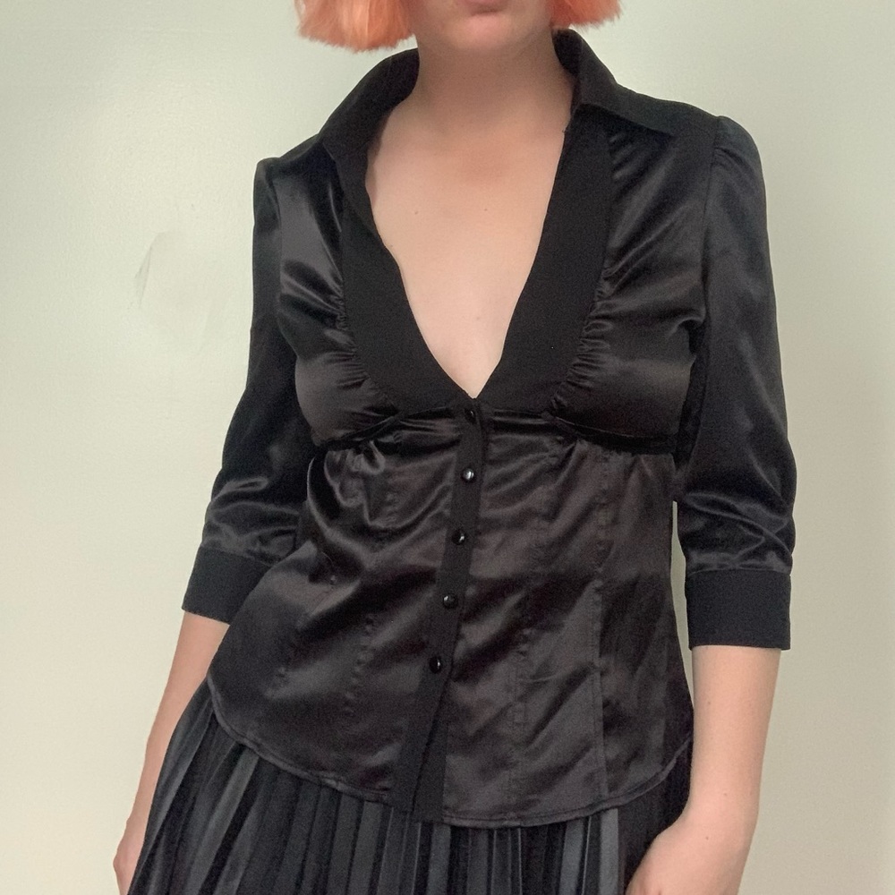 SOLD DKNY Y2K Plunging Top